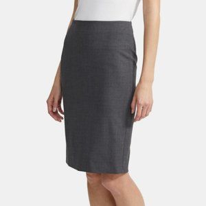 Theory Gray Wool Pencil Skirt, Size 4, Like New